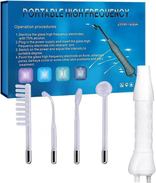 High Frequency Facial Light Therapy Wand Machine